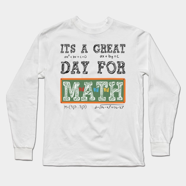 Math Teacher Long Sleeve T-Shirt by Xtian Dela ✅